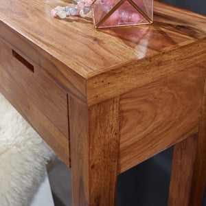 Wadsworth Solid Wood Console Table In Honey Oak Finish