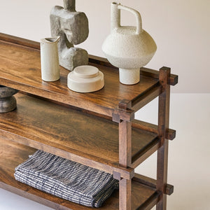 Quinlynn Solid Wood Console Table In Provincial Teak Finish