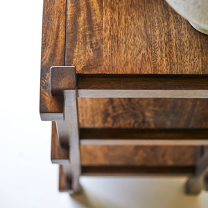 Quinlynn Solid Wood Console Table In Provincial Teak Finish