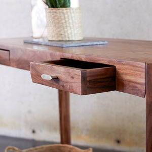 Aldrich Solid Wood Console Table In Honey Oak Finish