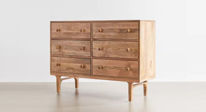 Scala Solid Wood Chest Of 6 Drawers In Matte Finish