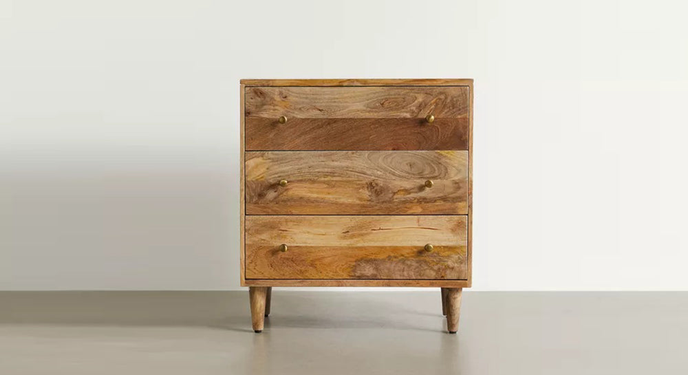 Philip Solid Wood Chest Of 3 Drawers In Matte Finish