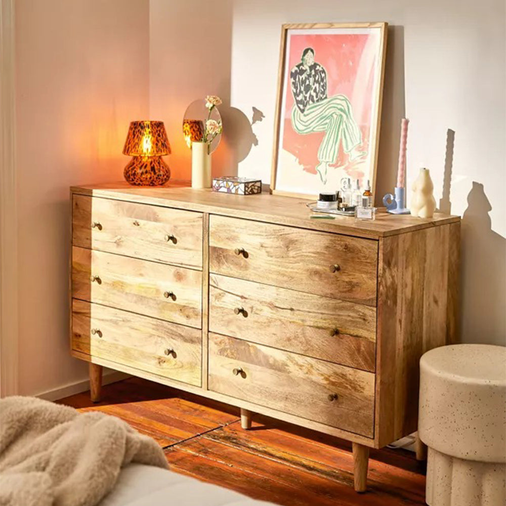 Rowling Solid Wood Chest Of 6 Drawers In Matte Finish