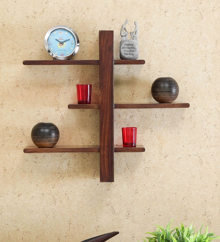 Sheesham Wood Floating Wall Shelf Wooden Furniture Furniture Online Buy