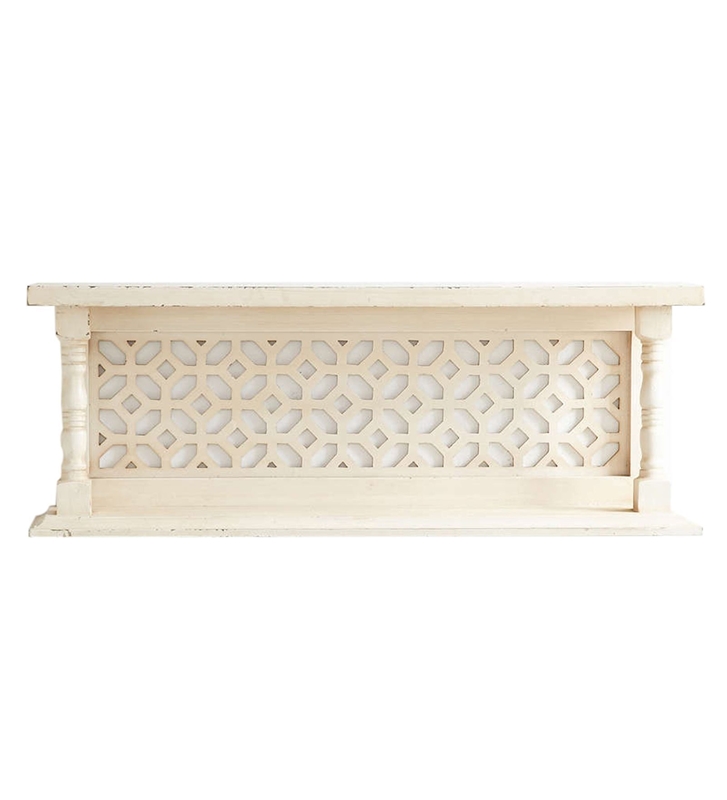 Solid Wood White Wall Shelf-Wooden Furniture|Furniture online|Buy ...