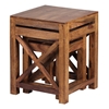 Picture of Ashby Solid Wood Nested Side Table In Honey Oak Finish