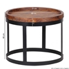 Picture of Birxton Solid Wood Nested Side Table In Honey Oak And Black Finish