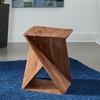 Picture of Daye Solid Wood Side Table In Rustic Teak Finish