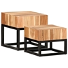 Picture of Harlin Solid Wood Side Table In Natural & Black Finish