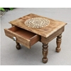 Picture of Terran Solid Wood Side Table In Rustic Teak Finish