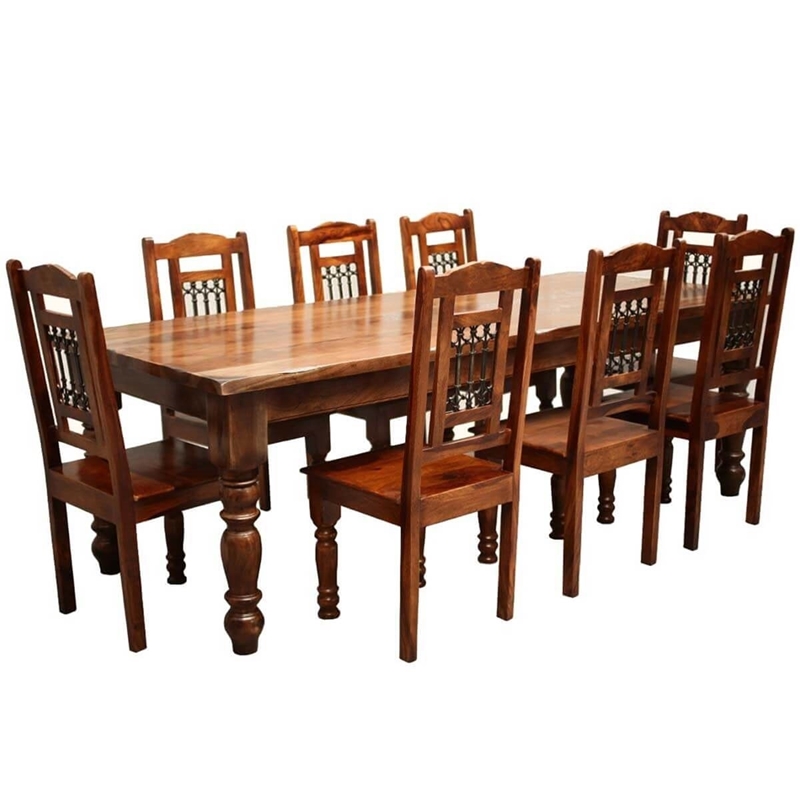 large solid wood dining room table