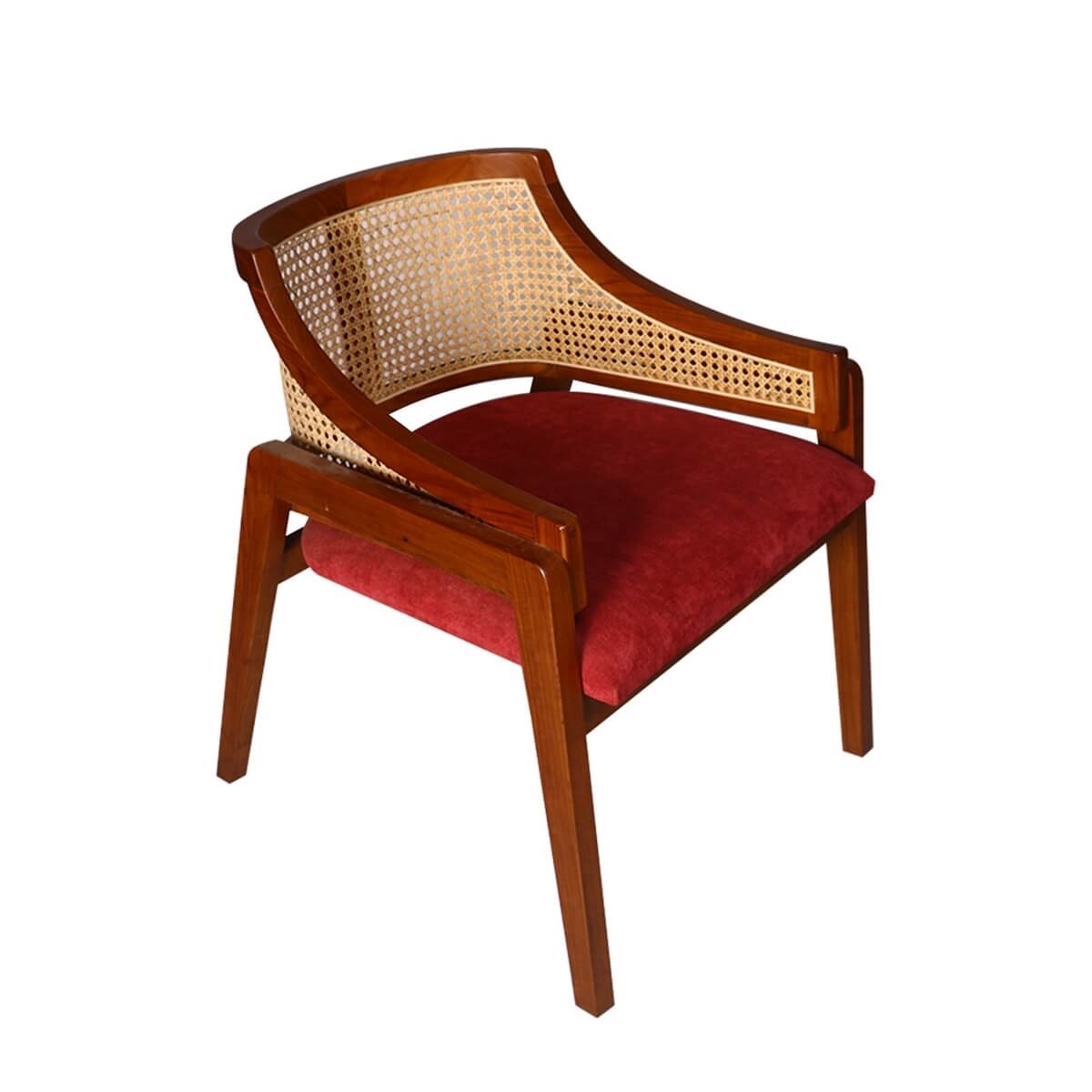 Rustic Teak Wood Woven Rattan Accent Chair Wooden Furniture Furniture Online Buy Wooden