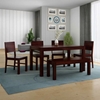 Picture of Parker Rosewood 6 Seater Dining Table With Set Of 4 Chairs And 1 Bench In Honey Oak Finish