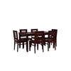 Picture of Danta Rosewood 6 Seater Dining Table With Set Of 6 Chairs In Walnut Finish