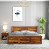 Picture of Stainfield Solid Wood King Size Box Storage Bed In Honey Oak Finish