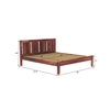 Picture of Plane Solid Wood King Size Bed In Teak Finish