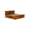 Picture of Stainfield Solid Wood King Size Box Storage Bed In Honey Oak Finish