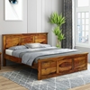 Picture of Stainfleld Solid Wood King Size Bed In Honey Oak Finish