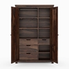 Picture of Claire Solid Sheesham Wood 2 Door Wardrobe In Provincial Teak Finish