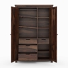 Picture of Claire Solid Sheesham Wood 2 Door Wardrobe In Provincial Teak Finish