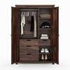 Picture of Claire Solid Sheesham Wood 2 Door Wardrobe In Provincial Teak Finish