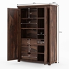 Picture of Claire Solid Sheesham Wood 2 Door Wardrobe In Provincial Teak Finish