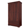 Picture of Dyson Solid Sheesham Wood 2 Door 1 Drawer Wardrobe In Mahogany Finish