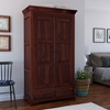 Picture of Parker Solid Sheesham Wood 2 Door 2 Drawer Wardrobe In Mahogany Finish