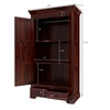 Picture of Parker Solid Sheesham Wood 2 Door 2 Drawer Wardrobe In Mahogany Finish