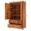 Picture of Parker Solid Sheesham Wood 2 Door 2 Drawer Wardrobe In Light Honey Finish