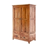 Picture of Alaca Solid Sheesham Wood 2 Door 2 Drawer Wardrobe In Light Honey Finish