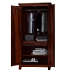 Picture of Asher Solid Sheesham Wood 2 Door Diamond Wardrobe In Provincial Teak Finish