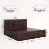Picture of Diamond Solid Wood King Size Box Storage Bed In Dark Walnut Finish