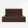 Picture of Diamond Solid Wood King Size Box Storage Bed In Dark Walnut Finish