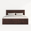 Picture of Diamond Solid Wood Queen Size Box Storage Bed In Dark Walnut Finish