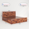 Picture of Diamond Solid Wood Queen Size Box Storage Bed In Honey Oak Finish