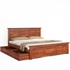 Picture of Madhvi Solid Wood King Size Drawer Storage Bed In Honey Oak Finish