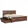 Picture of Madhvi Solid Wood King Size Drawer Storage Bed In Provincial Teak Finish