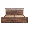 Picture of Madhvi Solid Wood King Size Drawer Storage Bed In Provincial Teak Finish