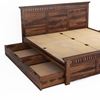 Picture of Madhvi Solid Wood King Size Drawer Storage Bed In Provincial Teak Finish