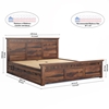 Picture of Madhvi Solid Wood King Size Drawer Storage Bed In Provincial Teak Finish