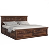 Picture of Prashiv Solid Wood King Size Drawer Storage Bed In Provincial Teak Finish