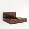 Picture of Diamond Solid Wood King Size Box Storage Bed In Provincial Teak Finish