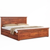 Picture of Madhvi Solid Wood Queen Size Drawer Storage Bed In Honey Oak Finish