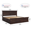 Picture of Prashiv Solid Wood Queen Size Box Storage Bed In Provincial Teak Finish