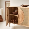 Picture of Galatea Solid Mango Wood Cabinet with 2 Door in Natural Finish