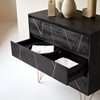 Picture of Toriri Solid Mango Wood Chest Of Drawers In Rustc Black Finish