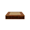 Picture of Unicorn Solid Wood Queen Size Drawer Storage Bed In Honey Oak Finish