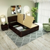 Picture of Xiomara Solid Wood King Size Box Storage Bed In Walnut Finish