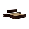 Picture of Xiomara Solid Wood King Size Box Storage Bed In Walnut Finish